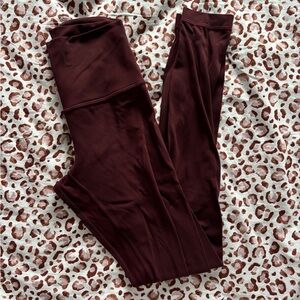 Lululemon Align Burgundy Leggings 28”